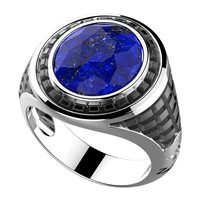 Anello Zancan Uomo cosmostone in Argento Lapislazzulo EXA213-L - EXA213-L